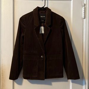 Madewell Brown Corduroy Blazer
